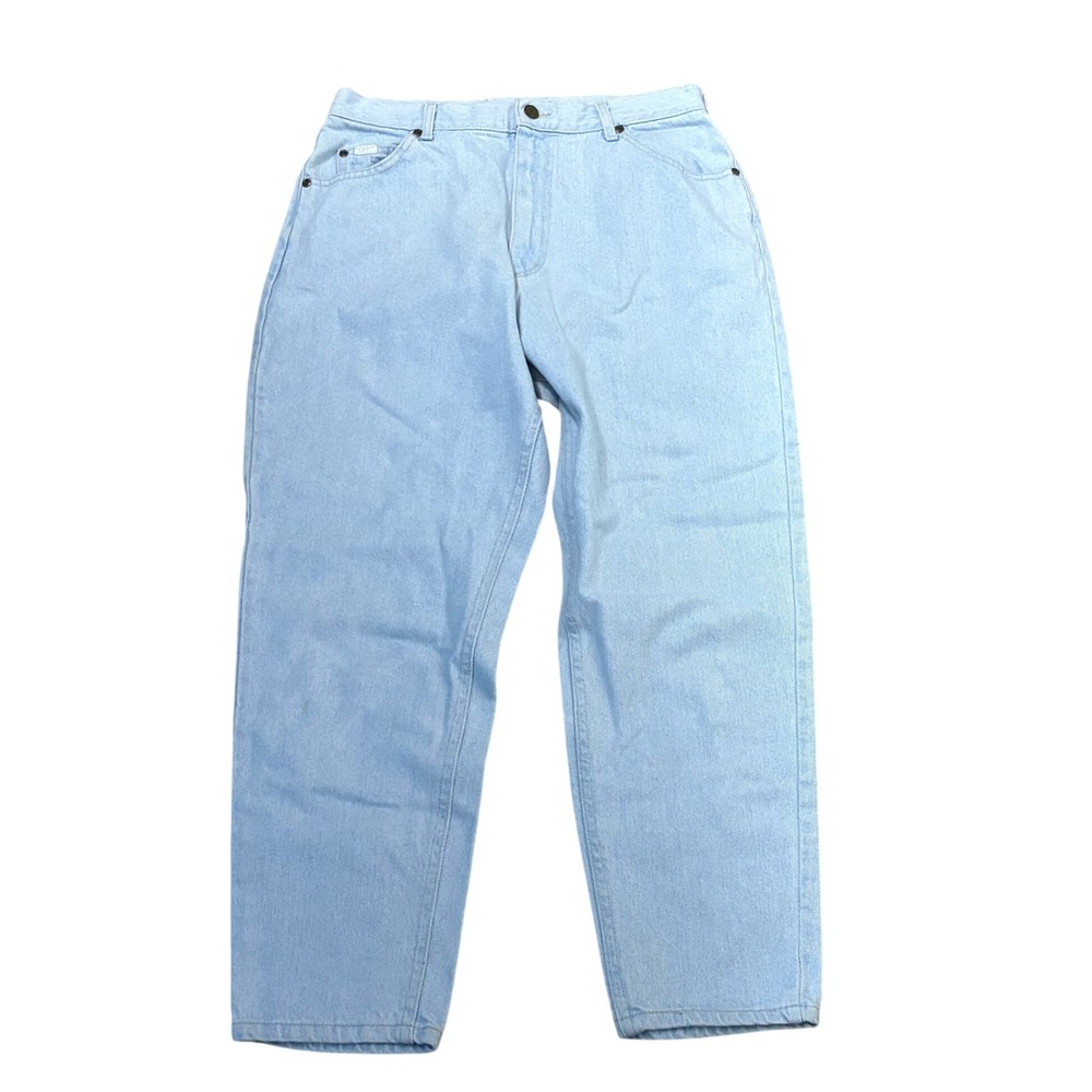 Vintage Lee Light Wash High Waisted Mom Jeans Tapered Leg Pockets‎ 16 PET